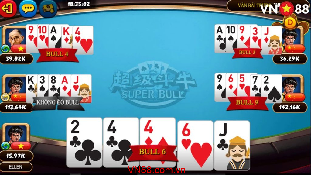 Game bài 5 lá Super Bull