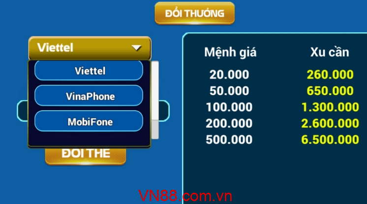 Đổi thẻ bắn cá Koi