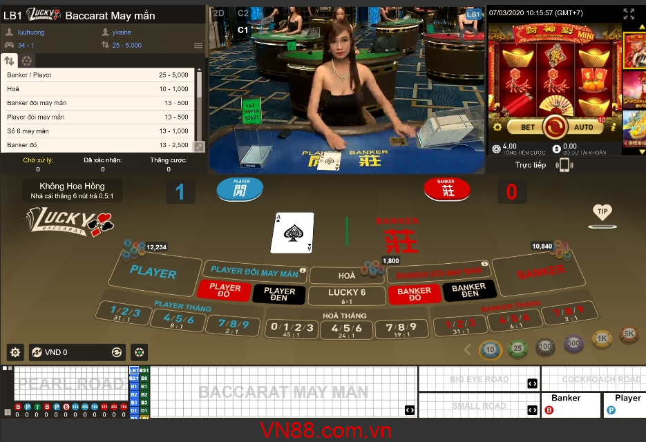 Bàn chơi Baccarat VN88