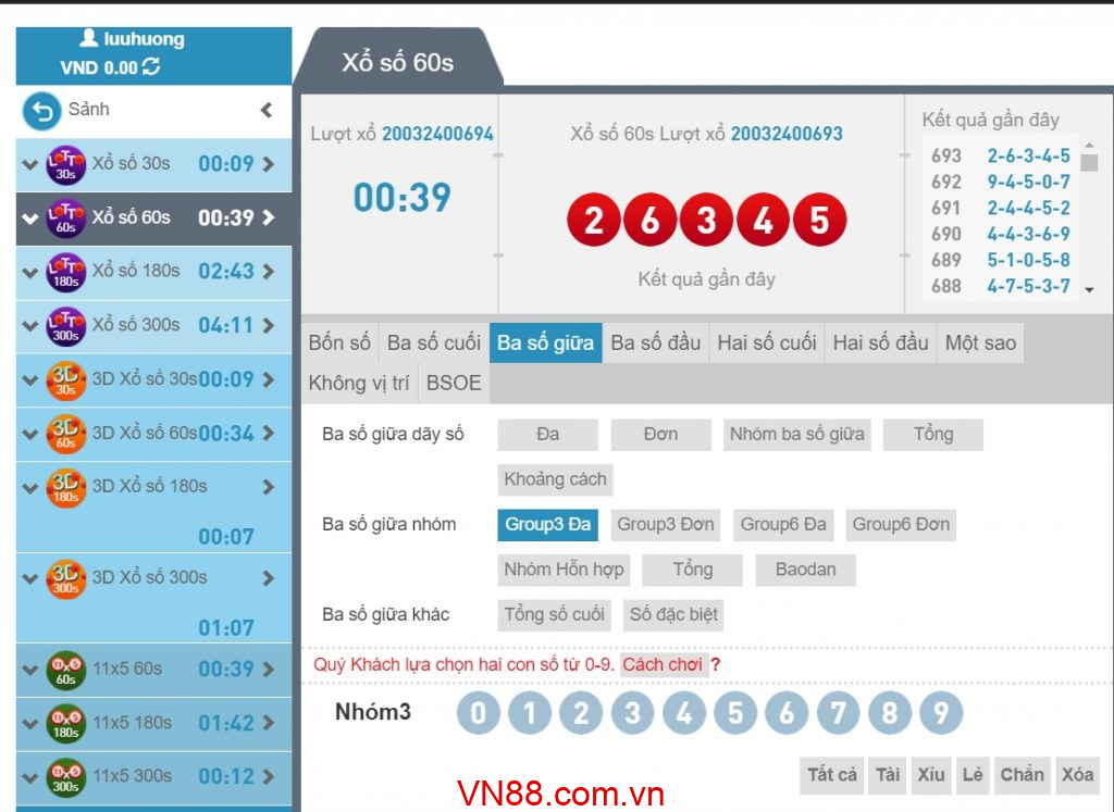 Hướng dẫn Siêu xổ số tại VN88