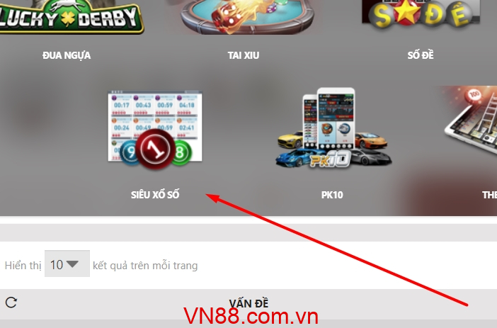 Siêu xổ số tại VN88