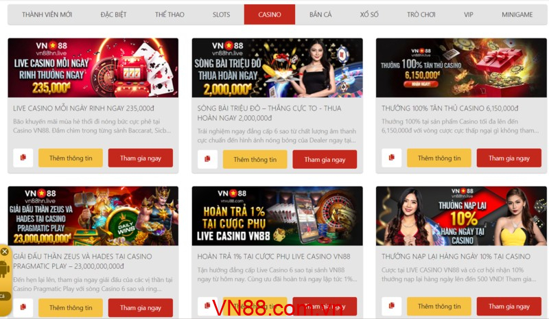 Khuyến mãi tại lĩnh vực Casino / Bầu cua